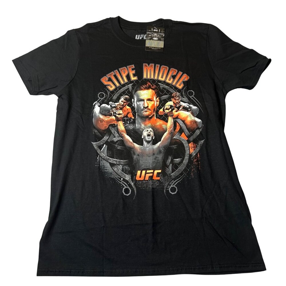 Stipe Miocic UFC Graphic T-Shirt Mens S Black Cotton MMA Fighter NEW